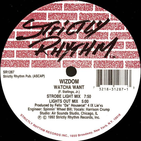 12-дюймовая пластинка WIZDOM - Watcha Want / Sofie Bloo SR1287 Strictly Rhythm 1992 US Танцевальная и Электронная Б/У
12-дюймовая пластинка WIZDOM - Watcha Want / Sofie Bloo SR1287 Strictly Rhythm 1992 US Танцевальная и Электронная Б/У