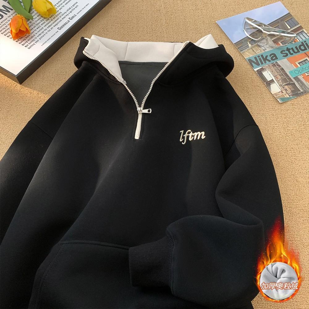 Contrasting Color Embroidered Hooded Sweater Men s Autumn and Winter Fleece Thickened Loose Teen Student Heavy Half Zipper Top 3XL
Contrasting Color Embroidered Hooded Sweater Men s Autumn and Winter Fleece Thickened Loose Teen Student Heavy Half Zipper Top 3XL