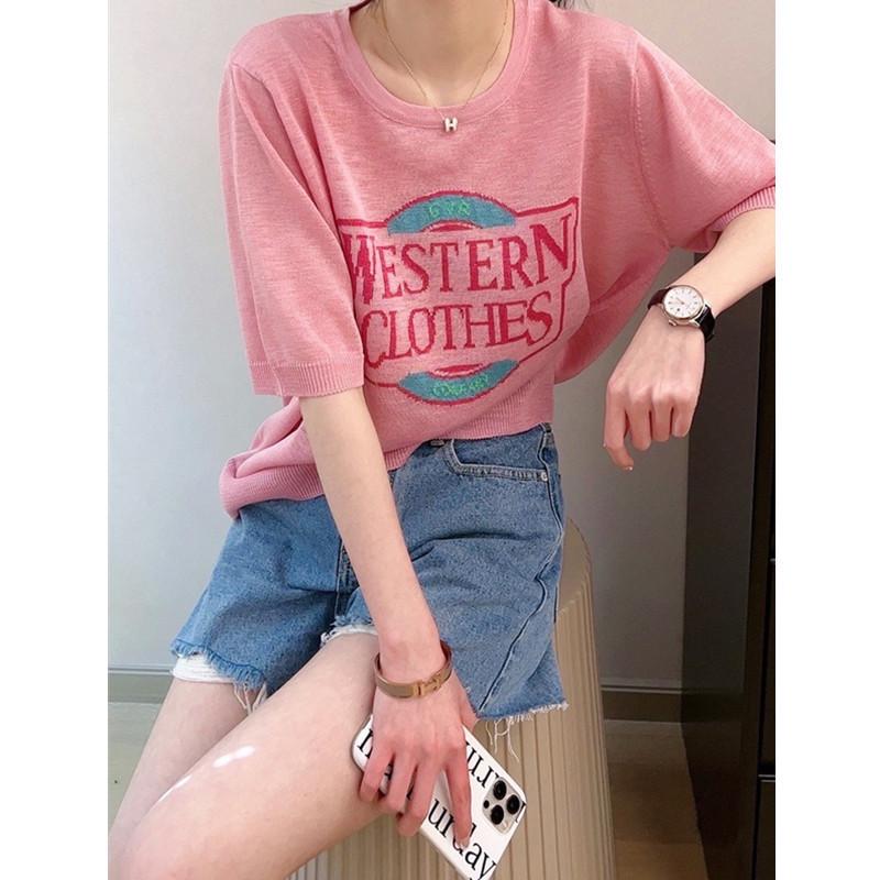 Ice Silk Knit Short Sleeve Women s T-shirt - 2026 Spring/Summer Korean Style Round Neck Top One Size рожевий
Ice Silk Knit Short Sleeve Women s T-shirt - 2026 Spring/Summer Korean Style Round Neck Top One Size рожевий