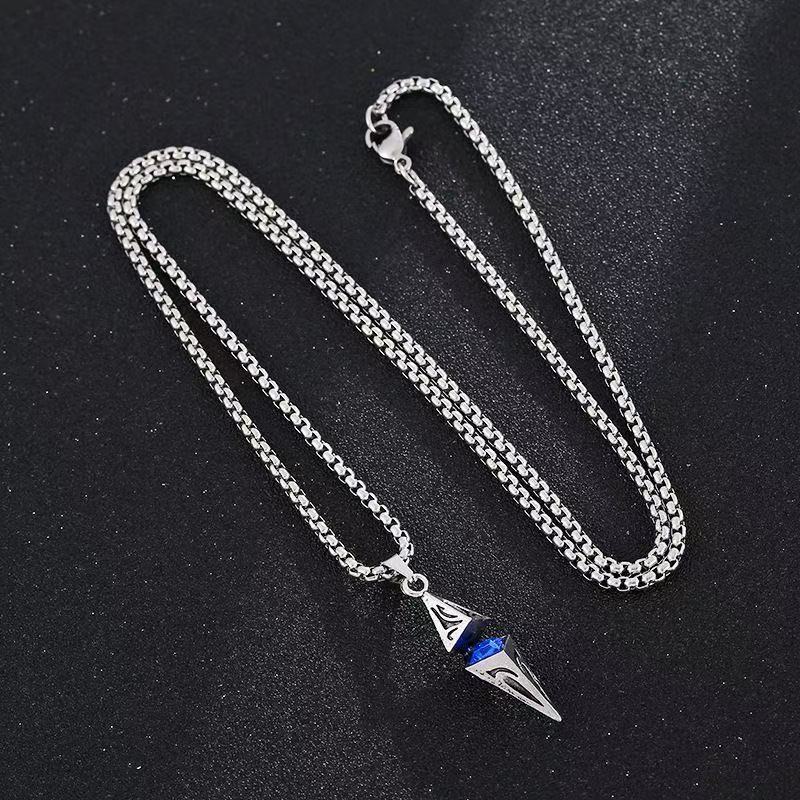 Star rhombus zircon high-grade geometric necklace, trendy handsome ins pendant, trendy cold and simple men s matching One Size
Star rhombus zircon high-grade geometric necklace, trendy handsome ins pendant, trendy cold and simple men s matching One Size