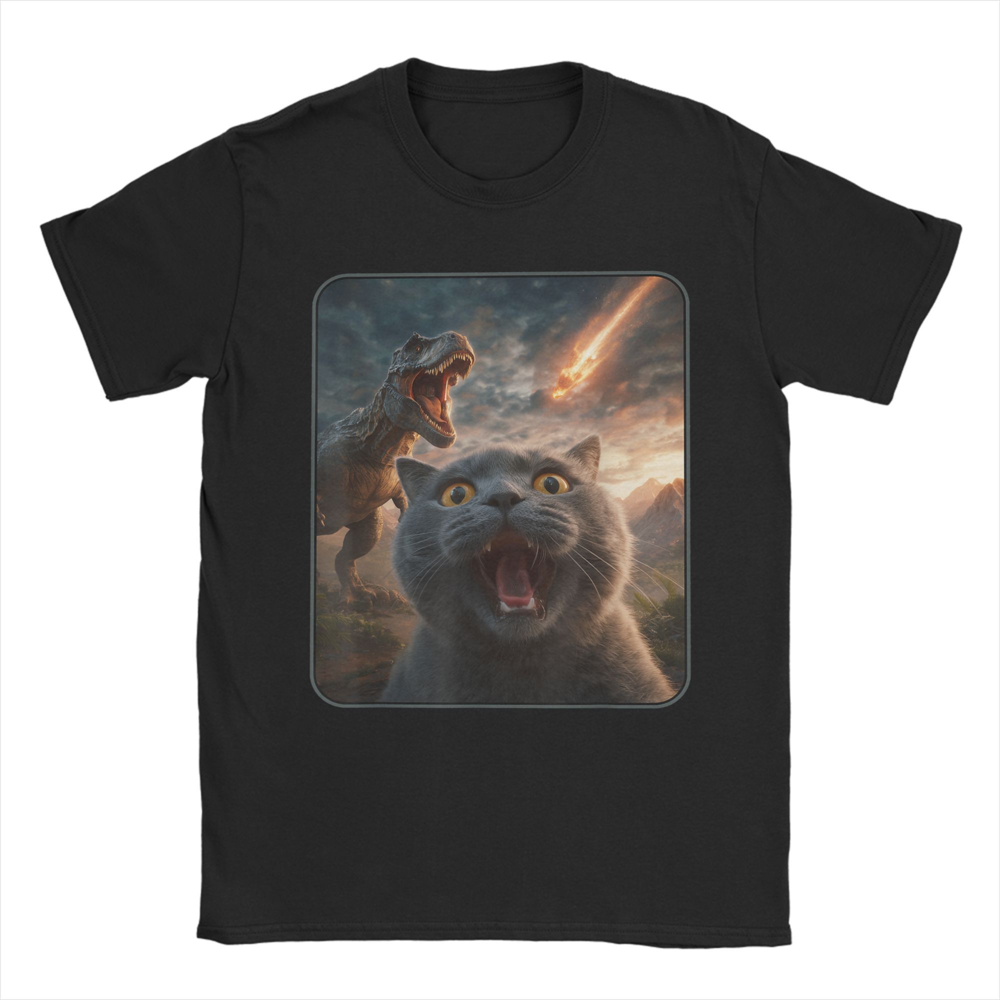 Vintage T-Shirt Cat with T-Rex Dinosaur Funny Cat T Rex Shirt Meme T-Shirts Novelty Tee Shirt for Summer Short Sleeve Clothing 5XL різнокольоровий
Vintage T-Shirt Cat with T-Rex Dinosaur Funny Cat T Rex Shirt Meme T-Shirts Novelty Tee Shirt for Summer Short Sleeve Clothing 5XL різнокольоровий