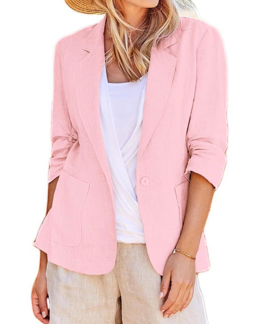 Women s Casual Solid Color Slim Fit Blazer with Pockets 5XL рожевий
Women s Casual Solid Color Slim Fit Blazer with Pockets 5XL рожевий