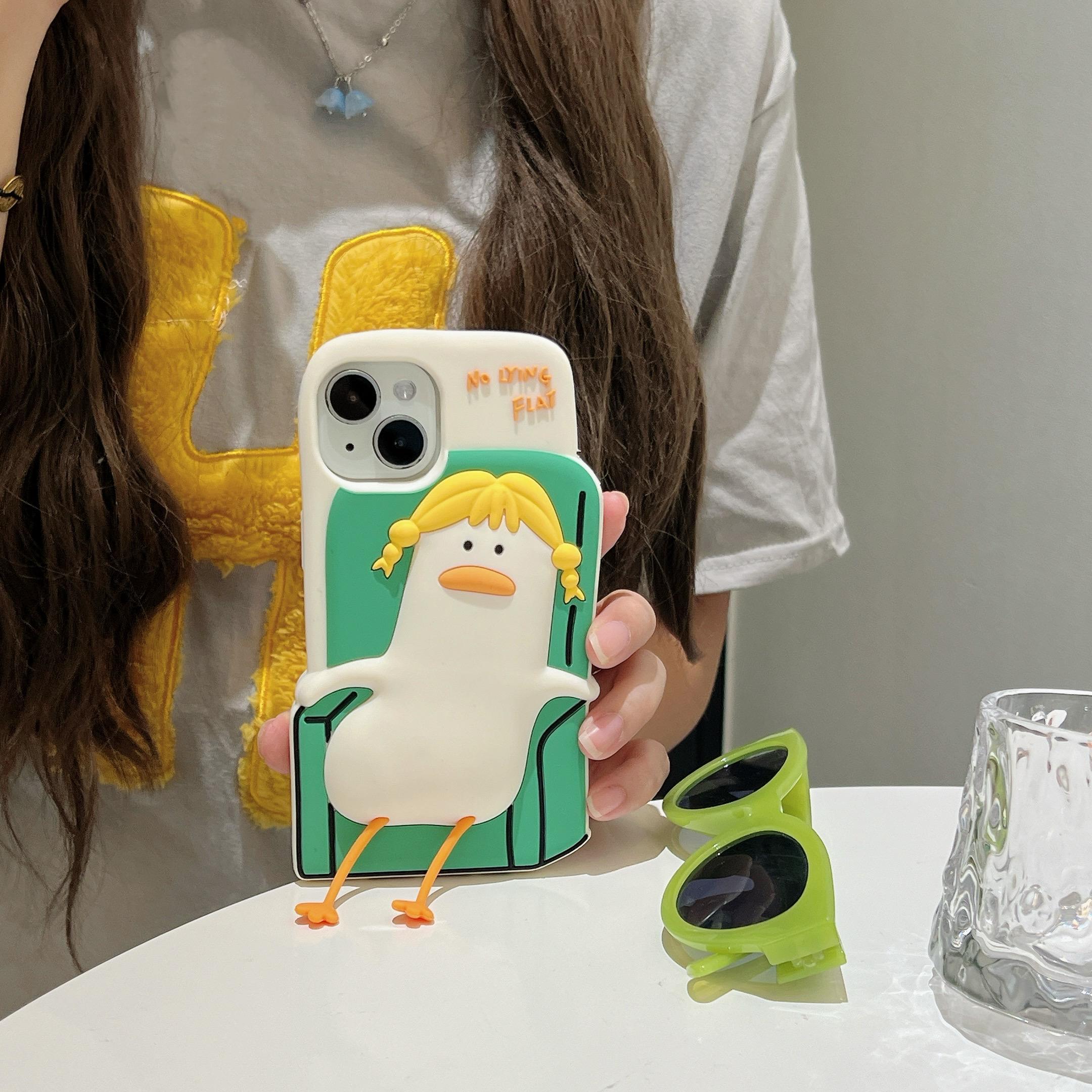 For iPhone 15 Silicone Case Cute Lying Duck Design Shockproof Phone Back Cover As Shown A
For iPhone 15 Silicone Case Cute Lying Duck Design Shockproof Phone Back Cover As Shown A