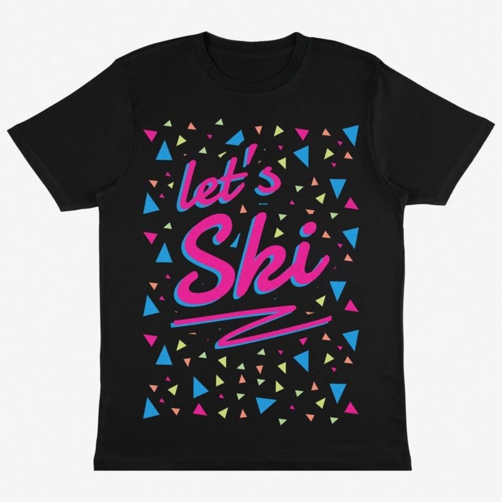 Lets Ski Retro 80s Style Graphic Snowboard T Shirt Women Unisex Casual Cotton Graphic T Shirts Streetwear Camisetas Tops Tee S
Lets Ski Retro 80s Style Graphic Snowboard T Shirt Women Unisex Casual Cotton Graphic T Shirts Streetwear Camisetas Tops Tee S