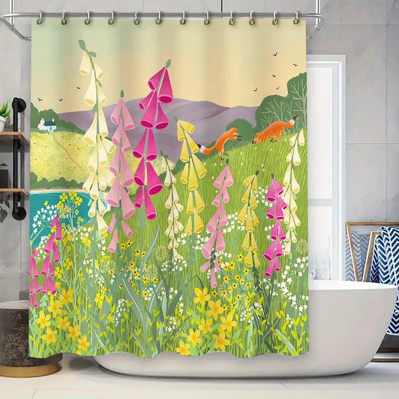 Elegant Floral Design Shower Curtain For Home Decoration - Vibrant Colors And Nature Scene Waterproof Durable Elevate Space W60H190(CM)-1 Pcs
Elegant Floral Design Shower Curtain For Home Decoration - Vibrant Colors And Nature Scene Waterproof Durable Elevate Space W60H190(CM)-1 Pcs