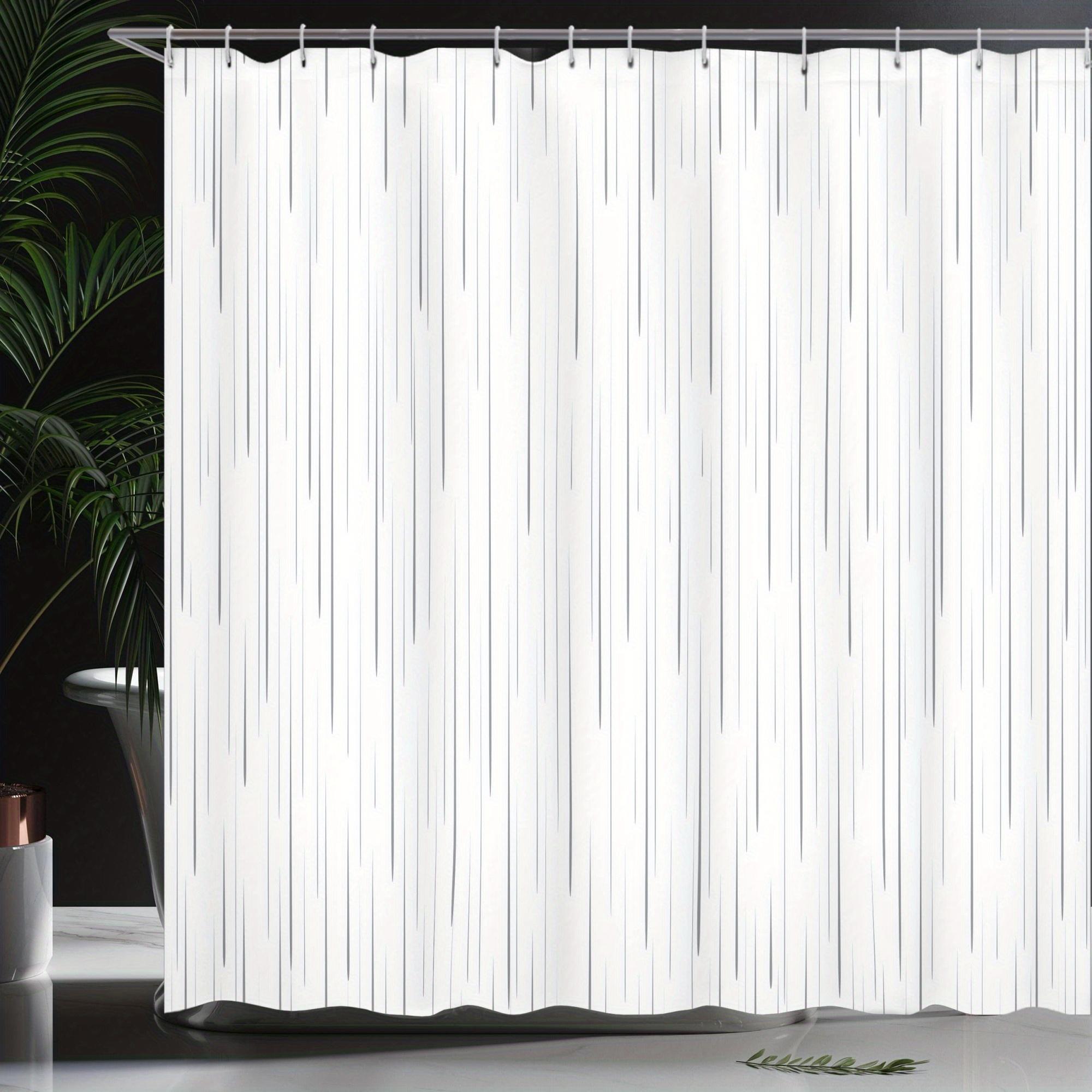 White Vertical Stripe Shower Curtain Minimalist Design Bathroom Decor Waterproof Curtains Modern Home Style W60H190(CM)-1 Pcs
White Vertical Stripe Shower Curtain Minimalist Design Bathroom Decor Waterproof Curtains Modern Home Style W60H190(CM)-1 Pcs