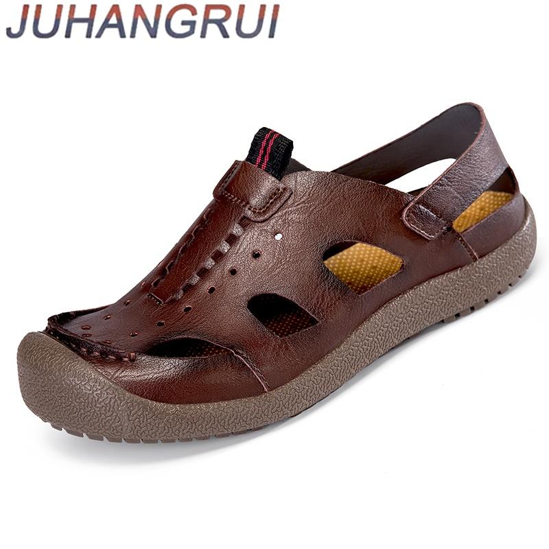 Mens Summer Leather Sandals Breathable Soft Sole Casual Sandalias Non Slip Beach Shoes Quick Dry Wading Aqua Shoes Walking Shoe 38
Mens Summer Leather Sandals Breathable Soft Sole Casual Sandalias Non Slip Beach Shoes Quick Dry Wading Aqua Shoes Walking Shoe 38