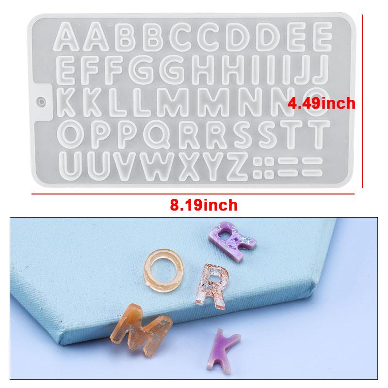 Alphabet Epoxy Resin Mold Kit Ornament Backward Letter Resin Silicone Mold Drill Number Mould For Keychain Making Jewelry DIY
Alphabet Epoxy Resin Mold Kit Ornament Backward Letter Resin Silicone Mold Drill Number Mould For Keychain Making Jewelry DIY