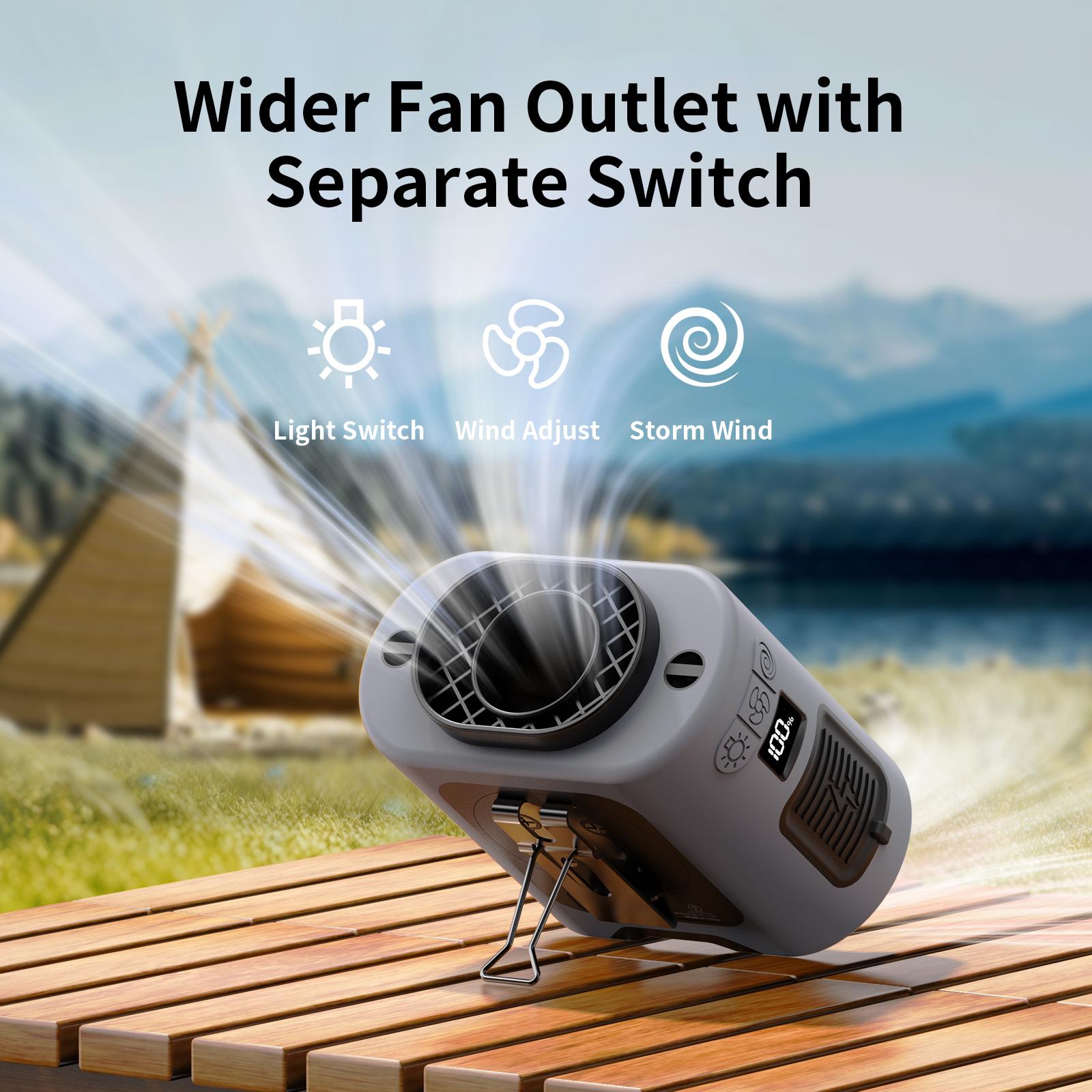 14500mAh Portable Waist Fan 360° Rotating Belt Clip Hanging Neck Fan Strong Wind with Power Bank LED Lighting for Outdoor Sports
14500mAh Portable Waist Fan 360° Rotating Belt Clip Hanging Neck Fan Strong Wind with Power Bank LED Lighting for Outdoor Sports