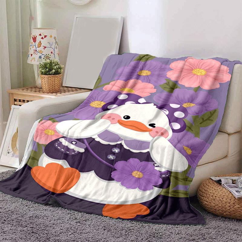 1pc Cute Duck Printing Lightweight Flannel Blanket, Comfortable and Warm Blanket, for Camping Sofa Bed and Couch Office, in All Seasons 130cmx150cm
1pc Cute Duck Printing Lightweight Flannel Blanket, Comfortable and Warm Blanket, for Camping Sofa Bed and Couch Office, in All Seasons 130cmx150cm