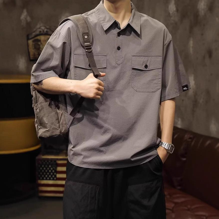 Американская ретро рабочая рубашка мужская летняя из ледяного шелка с коротким рукавом рубашка поло свободного большого размера рубашка с лацканами футболка 8XL
Американская ретро рабочая рубашка мужская летняя из ледяного шелка с коротким рукавом рубашка поло свободного большого размера рубашка с лацканами футболка 8XL
