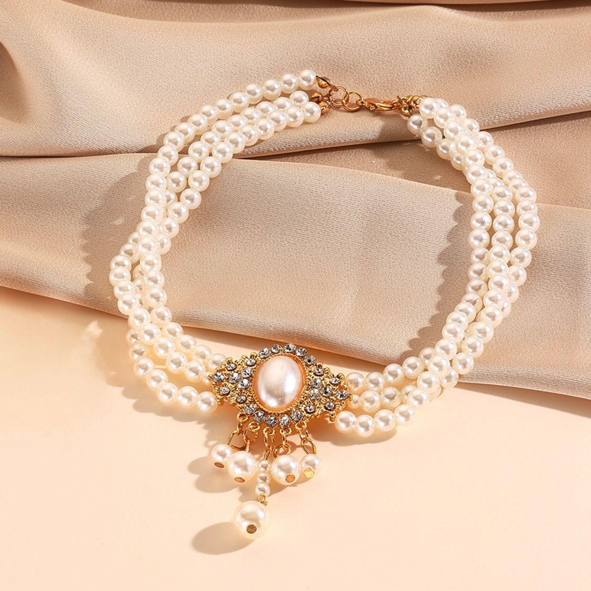 Элегантное ожерелье с бахромой из овального жемчуга на ключицу в стиле ретро с придворным темпераментом, инкрустированное бриллиантами
Элегантное ожерелье с бахромой из овального жемчуга на ключицу в стиле ретро с придворным темпераментом, инкрустированное бриллиантами