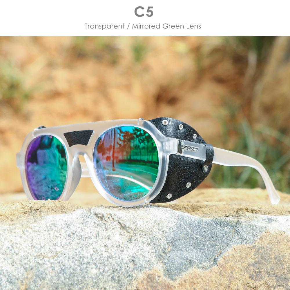 High-End Vintage Sunglasses Shield Unisex Size Round Steampunk Sunglasses Brand Fishing Goggles With Leather Cover With Package
High-End Vintage Sunglasses Shield Unisex Size Round Steampunk Sunglasses Brand Fishing Goggles With Leather Cover With Package