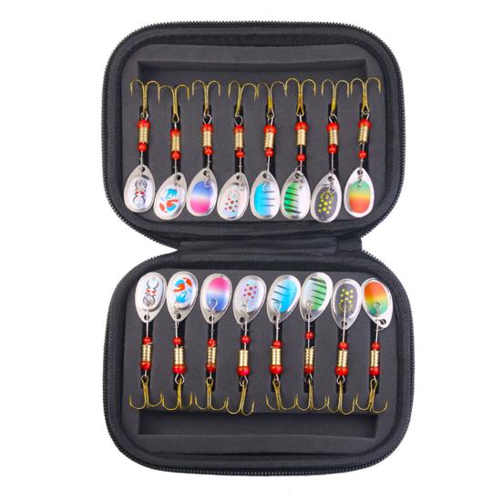 Рыболовные блесны Вращающиеся блесны Набор Компактный дизайн Портативные Приманки крэнки для пресной/соленой воды с тройниками чёрный
Рыболовные блесны Вращающиеся блесны Набор Компактный дизайн Портативные Приманки крэнки для пресной/соленой воды с тройниками чёрный