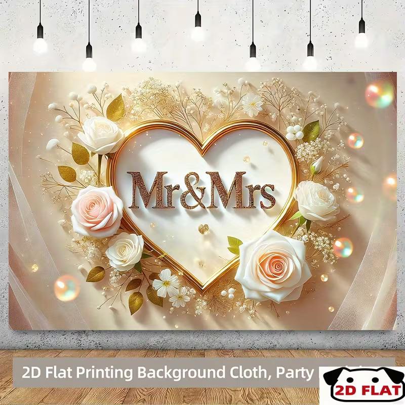 2D Gold Glitter Mr & Mrs Background for Wedding Decoration 47.2x31.5inch/120*80cm
2D Gold Glitter Mr & Mrs Background for Wedding Decoration 47.2x31.5inch/120*80cm