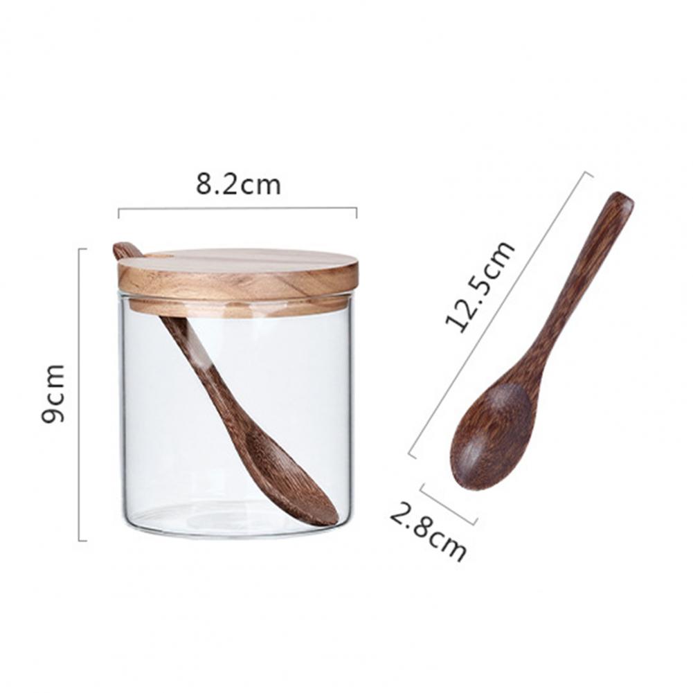 Seasoning Box Glass for Home Storage Case Wood Lid Cooking Tools Sugar Milk Powder Spices for Home
Seasoning Box Glass for Home Storage Case Wood Lid Cooking Tools Sugar Milk Powder Spices for Home