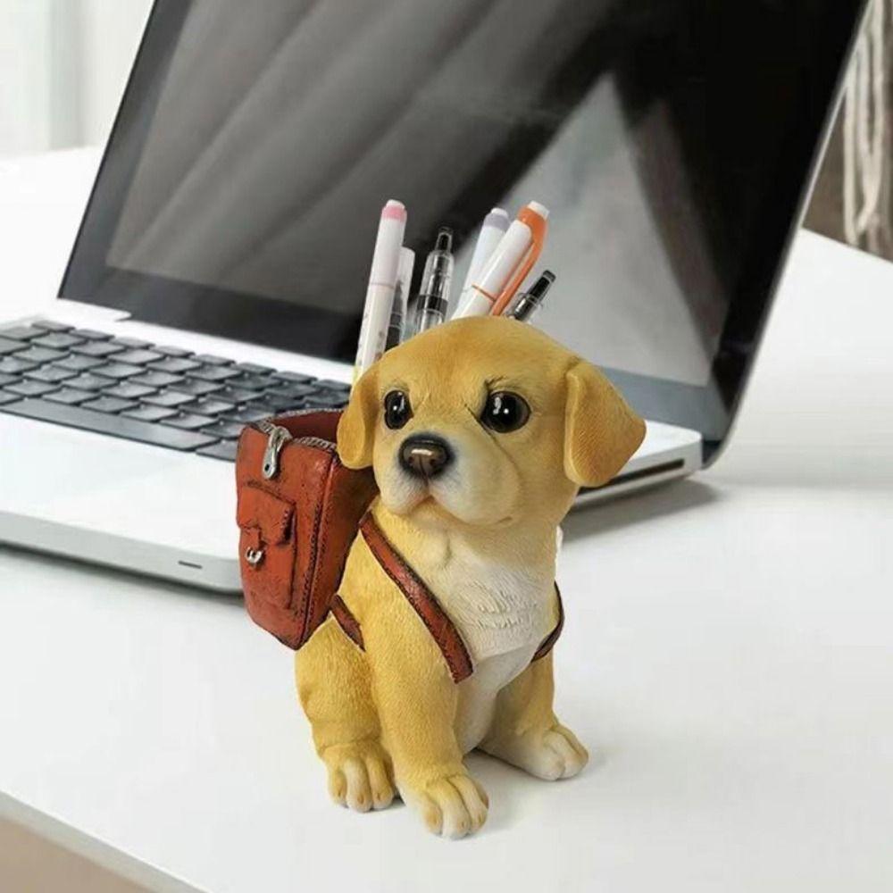 Hand-painted Dog Pen Holder With Backpack Desktop Storage Rack Funny Lucky Dog Ornaments Bedroom
Hand-painted Dog Pen Holder With Backpack Desktop Storage Rack Funny Lucky Dog Ornaments Bedroom