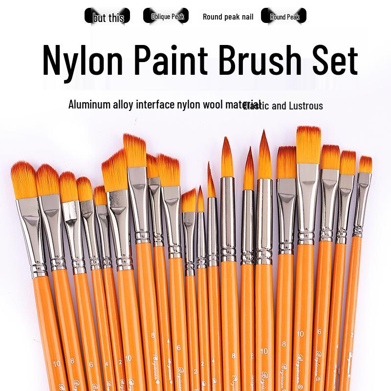 Boyi Xuan 5-Piece Wooden Handle Nylon Brush Set for Gouache, Acrylic, and Oil Painting Five pieces
Boyi Xuan 5-Piece Wooden Handle Nylon Brush Set for Gouache, Acrylic, and Oil Painting Five pieces