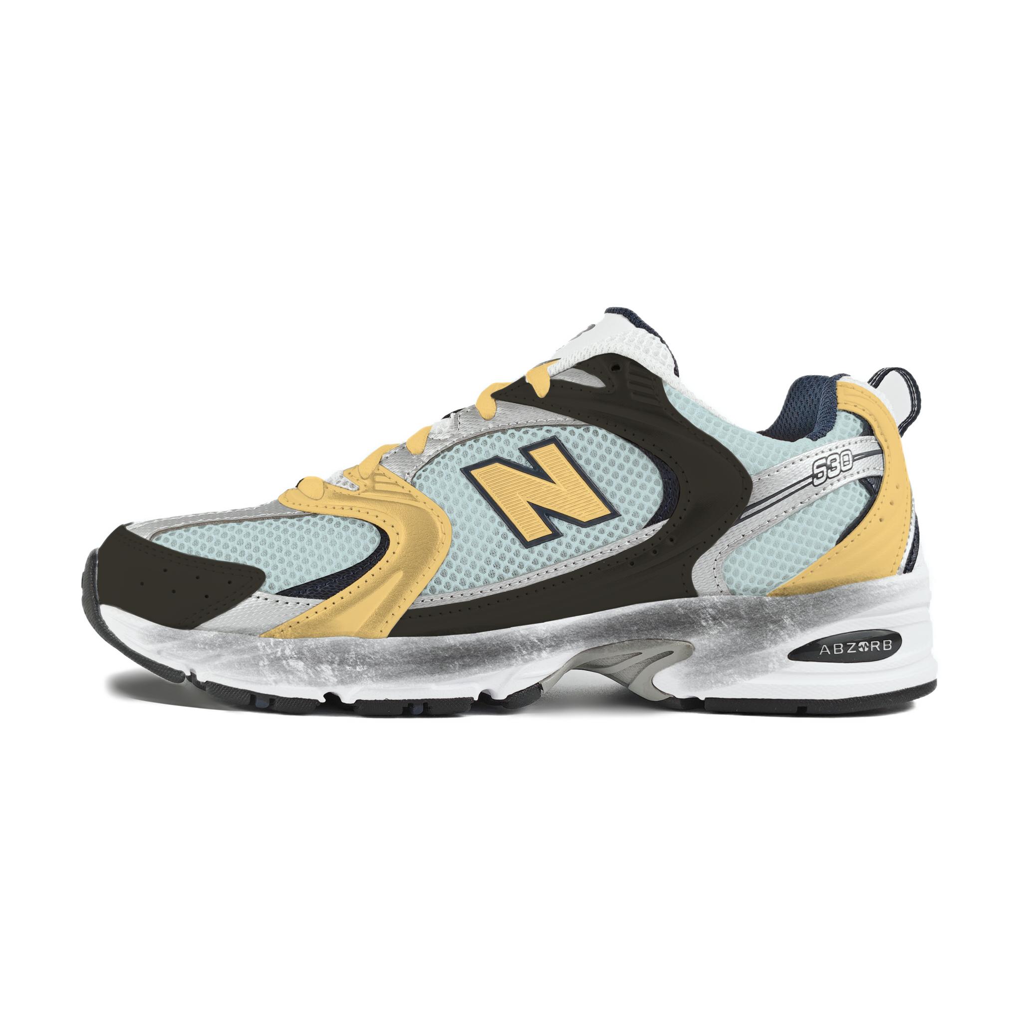 New Balance NB 530 Mesh, Textile, Artificial Leather Abrasion Resistant Low top Running Shoes Unisex Blue Yellow MR530SG(Team183-) D 36
New Balance NB 530 Mesh, Textile, Artificial Leather Abrasion Resistant Low top Running Shoes Unisex Blue Yellow MR530SG(Team183-) D 36