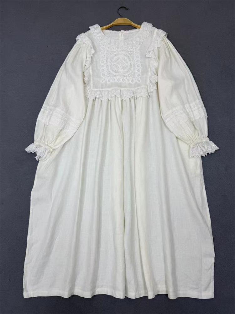 Johnature Forest-style Lace Collar Patchwork Lace Dress Spring Lantern Sleeve Long Dresses For Women One Size белый
Johnature Forest-style Lace Collar Patchwork Lace Dress Spring Lantern Sleeve Long Dresses For Women One Size белый