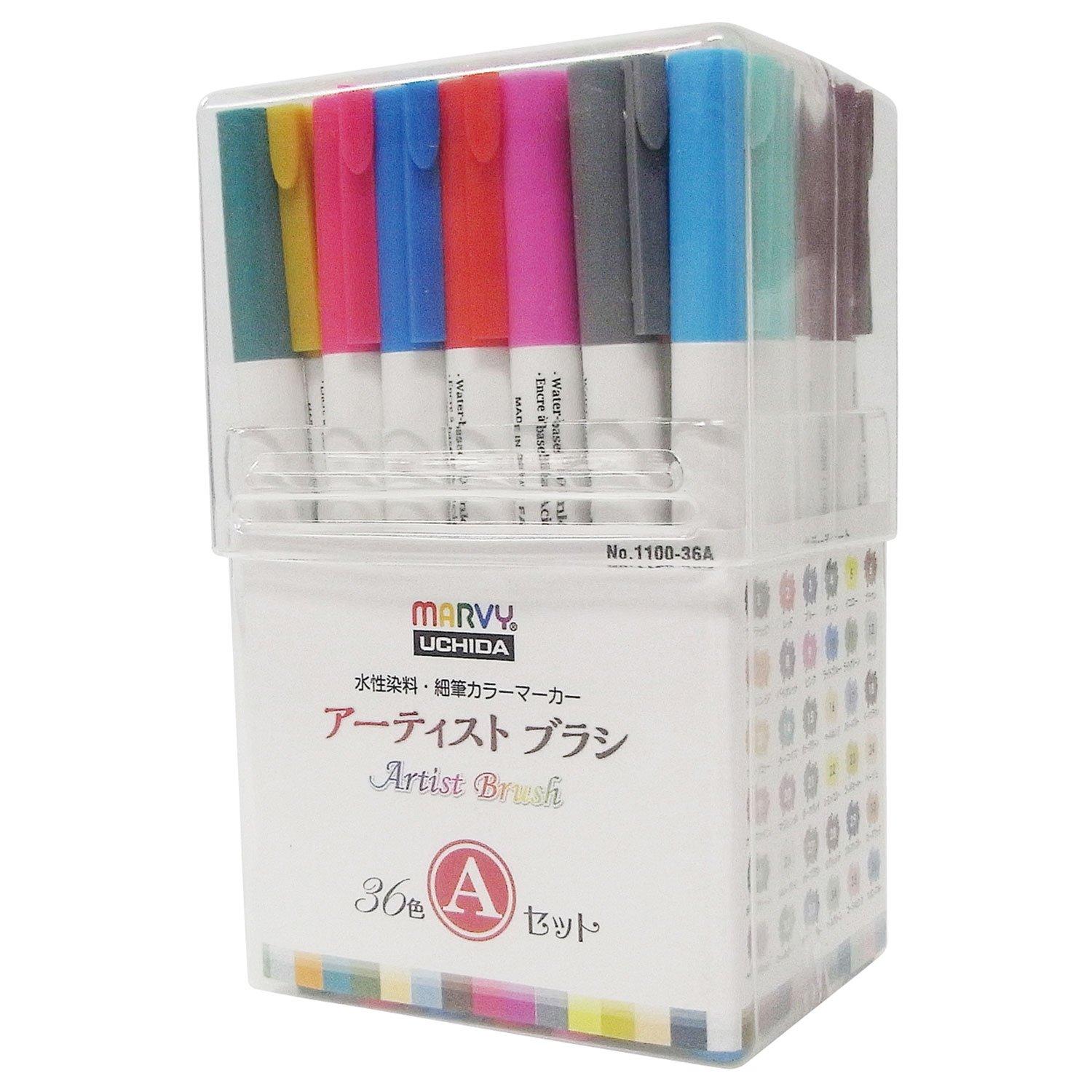 Маркер-кисть Marvy Dye Fine Brush Marker Artist Brush 36 цветов Набор На водной основе 1100-36A
Маркер-кисть Marvy Dye Fine Brush Marker Artist Brush 36 цветов Набор На водной основе 1100-36A