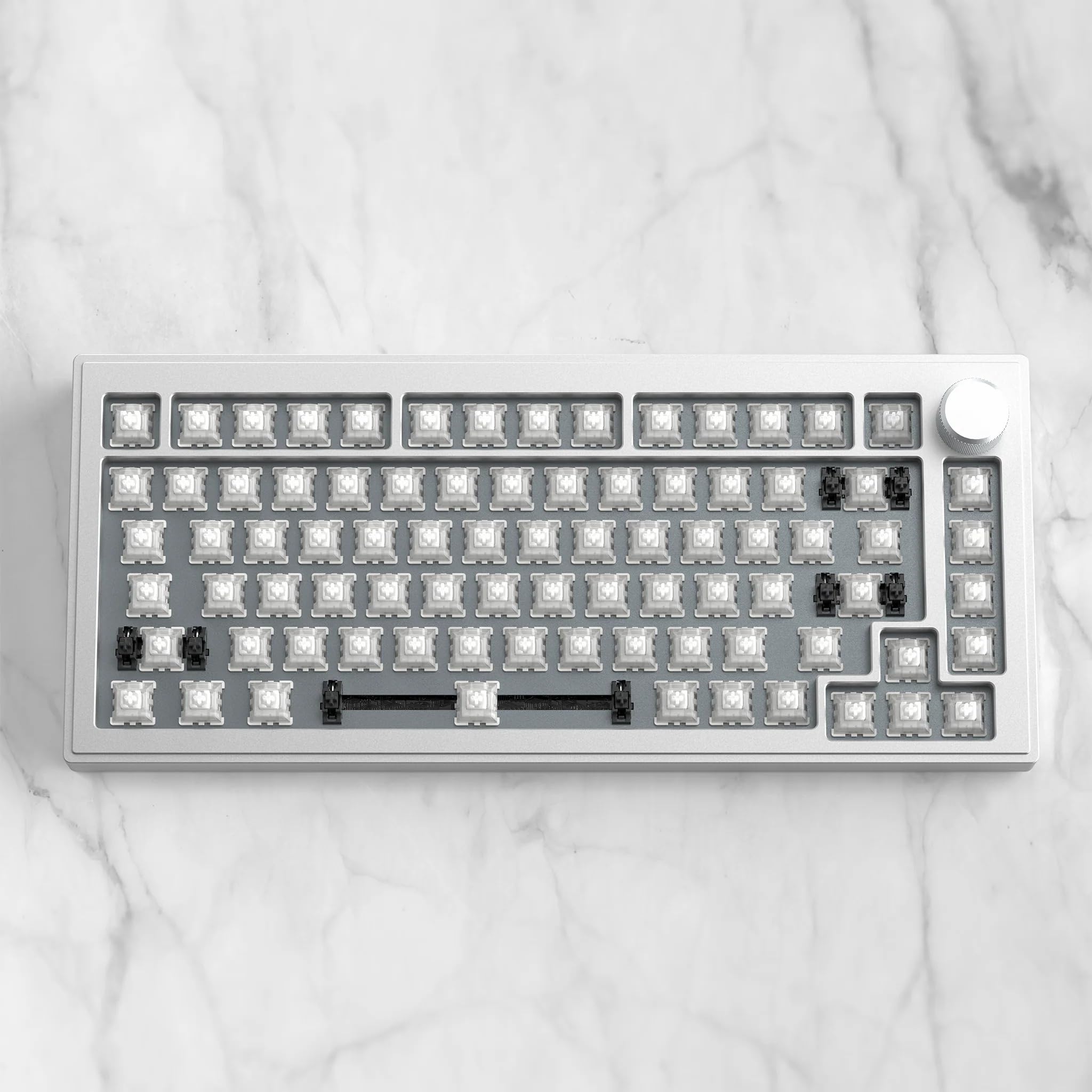 DrunkDeer A75 Rapid Trigger Mechanical Keyboard TKL Aluminum Case Wired Magnetic Switch Compact 82 Keys RGB No Keycaps with Knobs Silver White
DrunkDeer A75 Rapid Trigger Mechanical Keyboard TKL Aluminum Case Wired Magnetic Switch Compact 82 Keys RGB No Keycaps with Knobs Silver White