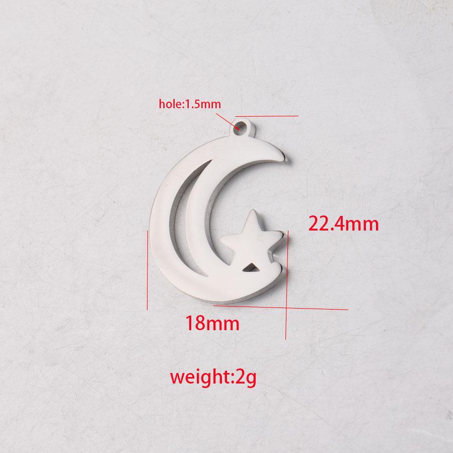 Five-Pointed Star Moon Stainless Steel Jewelry Pendants 18x22.4mm 18*22.4mm Moon and Star
Five-Pointed Star Moon Stainless Steel Jewelry Pendants 18x22.4mm 18*22.4mm Moon and Star