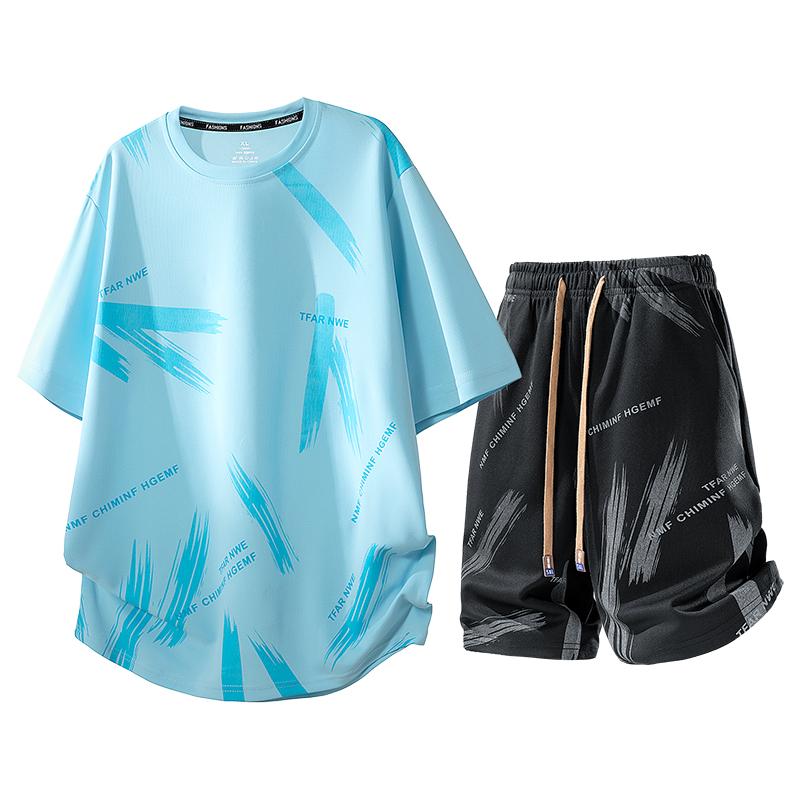 Two-piece Set Of Short-sleeved Shorts, Loose And Breathable Casual Running Fitness Suit 3XL світло-синій колір
Two-piece Set Of Short-sleeved Shorts, Loose And Breathable Casual Running Fitness Suit 3XL світло-синій колір