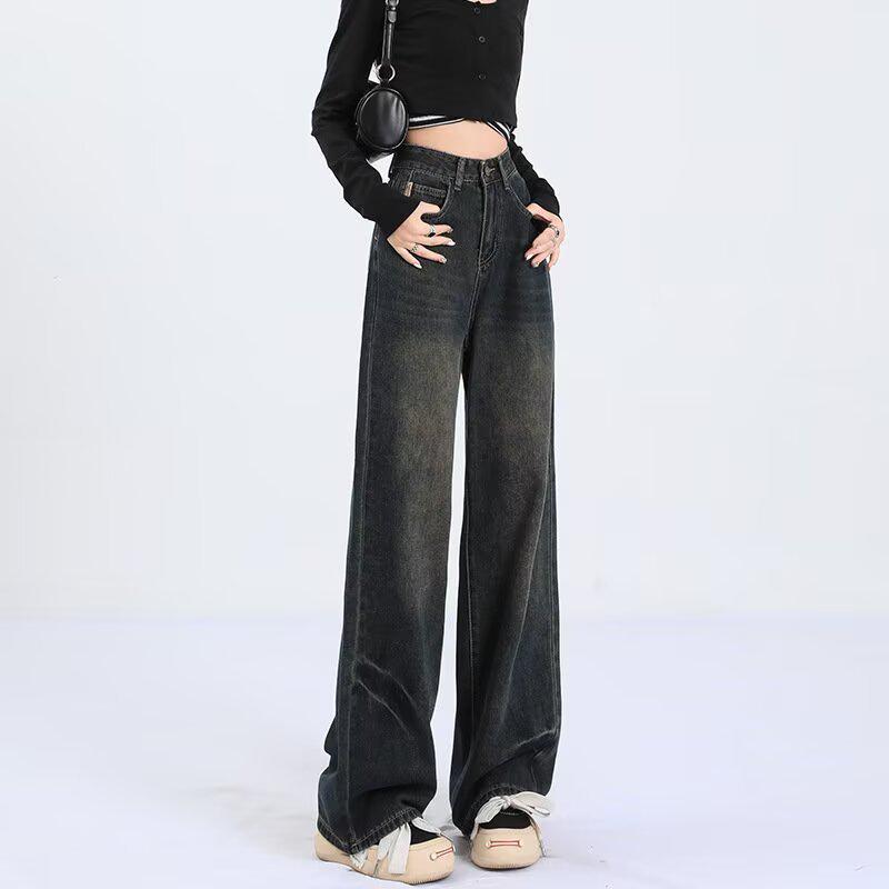 Retro High Waist Wide Leg Jeans for Women - Slimming, Floor-Length, Plus Size, Perfect for Pear Shaped Bodies in Spring and Summer XL синий
Retro High Waist Wide Leg Jeans for Women - Slimming, Floor-Length, Plus Size, Perfect for Pear Shaped Bodies in Spring and Summer XL синий