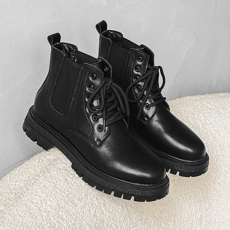 Мужские ботинки челси на 6 отверстий, обувь 2025, новый британский стиль, средней высоты, черные, ретро, на платформе, короткие ботинки 38
Мужские ботинки челси на 6 отверстий, обувь 2025, новый британский стиль, средней высоты, черные, ретро, на платформе, короткие ботинки 38