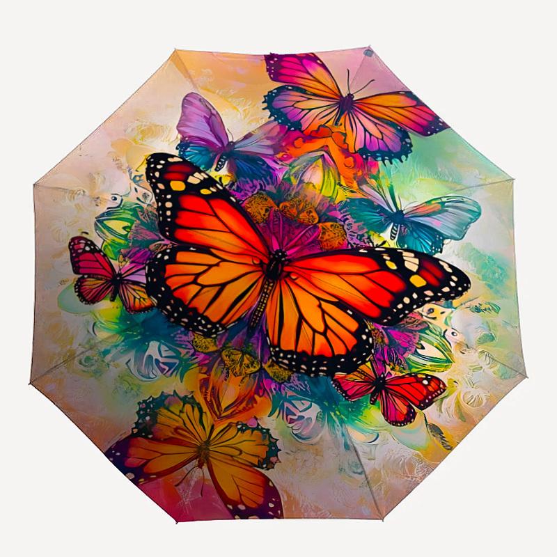 1pc Butterfly Artwork Automatic Folding Umbrella - 8-Rib Compact Travel Umbrella Durable & Portable for Outdoor Use, Perfect Gift for Birthdays154
1pc Butterfly Artwork Automatic Folding Umbrella - 8-Rib Compact Travel Umbrella Durable & Portable for Outdoor Use, Perfect Gift for Birthdays154