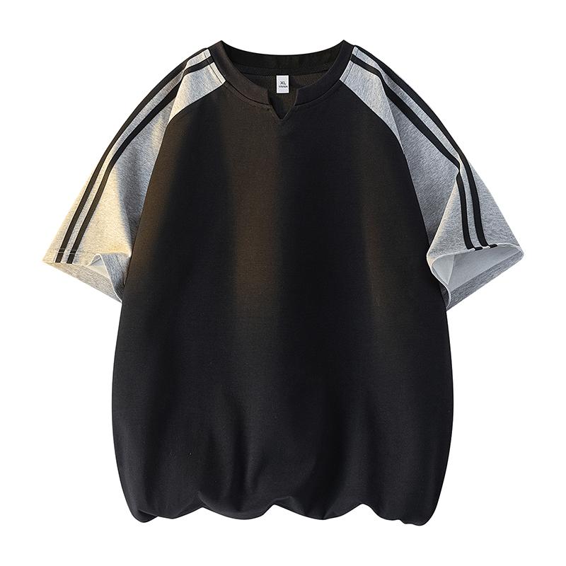 Striped Contrast Color Round Neck Short-sleeved T-shirt For Men And Women, Loose, Breathable And Versatile Summer Unisex Top XL чорний
Striped Contrast Color Round Neck Short-sleeved T-shirt For Men And Women, Loose, Breathable And Versatile Summer Unisex Top XL чорний
