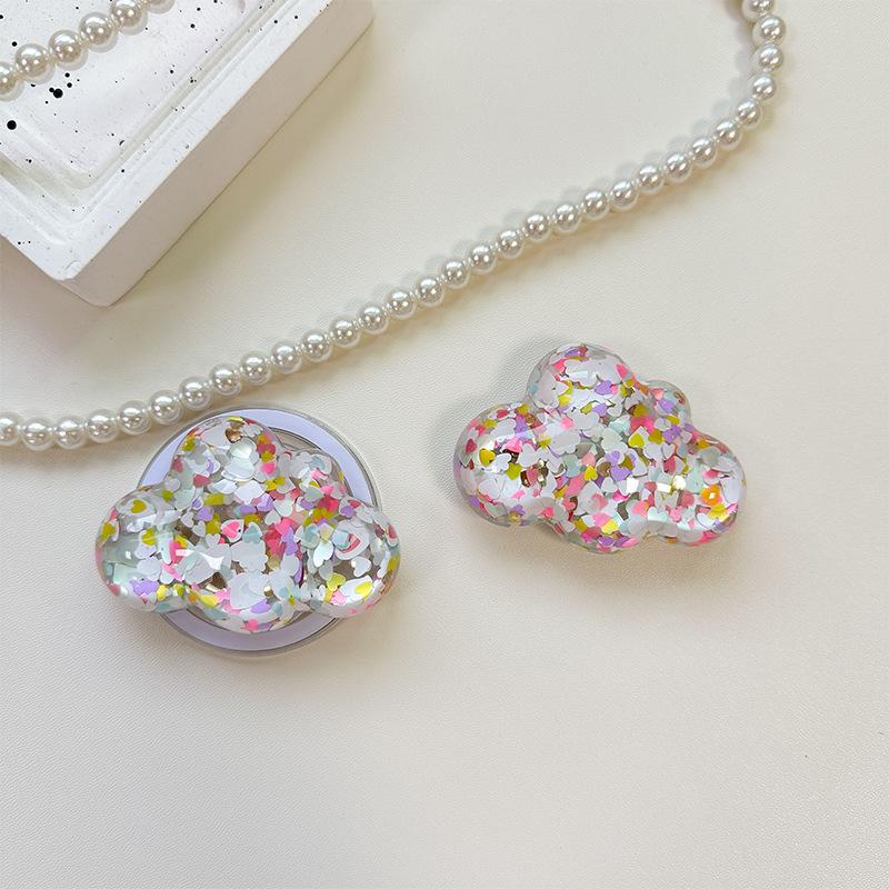 Three-Dimensional Sequined Cloud Mobile Phone Airbag Bracket Desktop Magnetic Paste Watching Drama Telescopic Support Creative Ring Transparent stand
Three-Dimensional Sequined Cloud Mobile Phone Airbag Bracket Desktop Magnetic Paste Watching Drama Telescopic Support Creative Ring Transparent stand