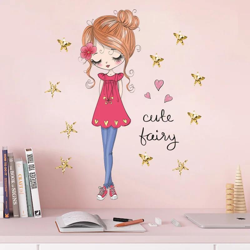 Pink Flower Little Girl Summer Day Wall Stickers Cartoon Brief Line Cute Wreath Girl Children Room Decor Self Adhesive Sticker
Pink Flower Little Girl Summer Day Wall Stickers Cartoon Brief Line Cute Wreath Girl Children Room Decor Self Adhesive Sticker