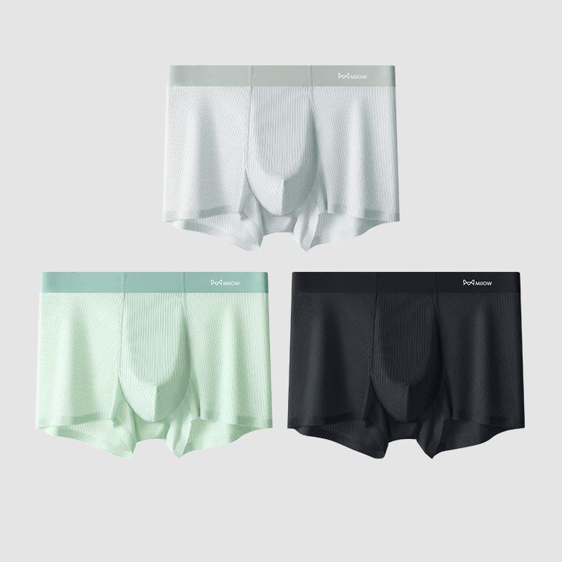 MiiOW 3Pcs Ice Silk Чоловіча нижня білизна Боксери Дихаючі сітчасті промежинні труси Чоловічі тонкі безшовні чоловічі трусики Антибактеріальні боксери XL
MiiOW 3Pcs Ice Silk Чоловіча нижня білизна Боксери Дихаючі сітчасті промежинні труси Чоловічі тонкі безшовні чоловічі трусики Антибактеріальні боксери XL