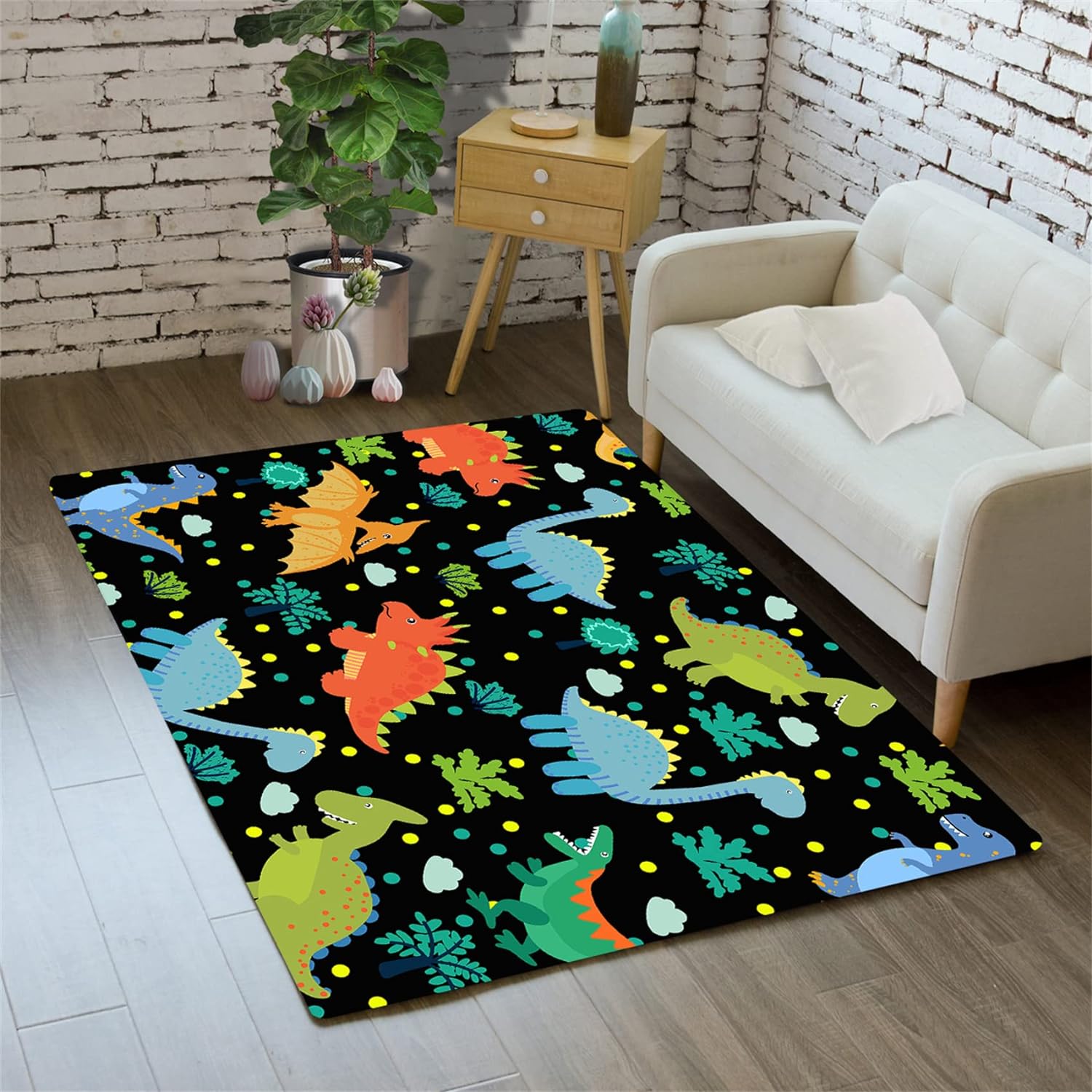Cartoon Dinosaur Area Rugs Lovely Dinosaur Carpet for Boys Kids Cute Animal Patterns for Bedroom Living Room Playing Room 40x60cm 16x24 inch
Cartoon Dinosaur Area Rugs Lovely Dinosaur Carpet for Boys Kids Cute Animal Patterns for Bedroom Living Room Playing Room 40x60cm 16x24 inch