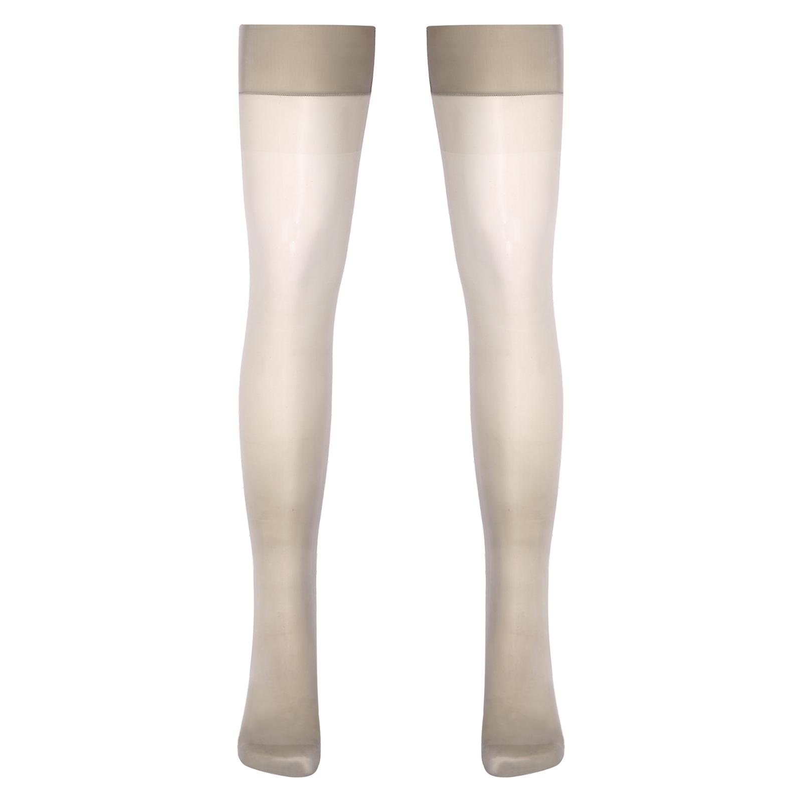 Чоловічі глянцеві прозорі панчохи до стегна суцільний колір еластичні шкарпетки для косплей-заходів One Size сірий
Чоловічі глянцеві прозорі панчохи до стегна суцільний колір еластичні шкарпетки для косплей-заходів One Size сірий