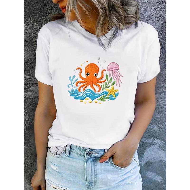 Women s summer short-sleeved printed T-shirt, fashionable and casual, machine washable and comfortable fit, 3D flat printing, 3D flat S
Women s summer short-sleeved printed T-shirt, fashionable and casual, machine washable and comfortable fit, 3D flat printing, 3D flat S