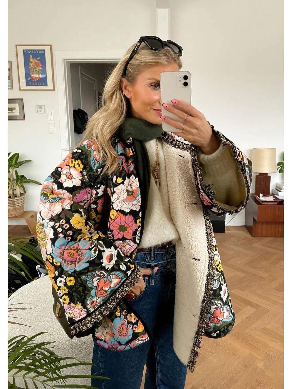 Женское пальто из искусственного кашемира с принтом 2024 года - Расклешенные рукава, Удобное и повседневное для осени/зимы XL
Женское пальто из искусственного кашемира с принтом 2024 года - Расклешенные рукава, Удобное и повседневное для осени/зимы XL