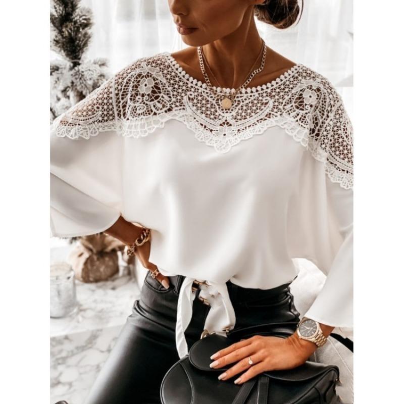 Tooxika Новая кружевная рубашка с длинными рукавами, однотонный топ для пригородных поездок, рубашка с круглым вырезом XL белый
Tooxika Новая кружевная рубашка с длинными рукавами, однотонный топ для пригородных поездок, рубашка с круглым вырезом XL белый