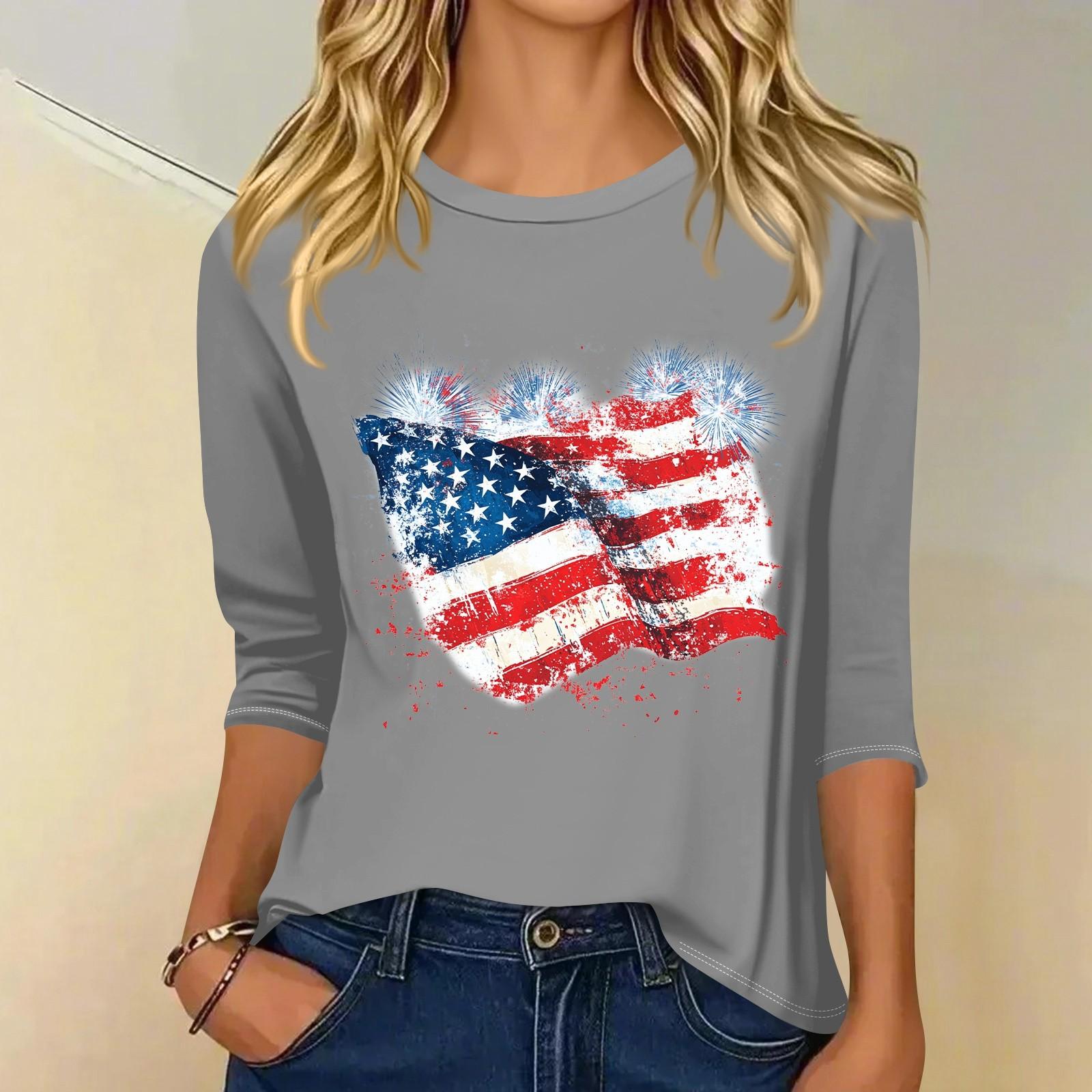 Women s Fashion Casual 3/4 Sleeve T-Shirt Printed Round Neck Pullover Top M
Women s Fashion Casual 3/4 Sleeve T-Shirt Printed Round Neck Pullover Top M