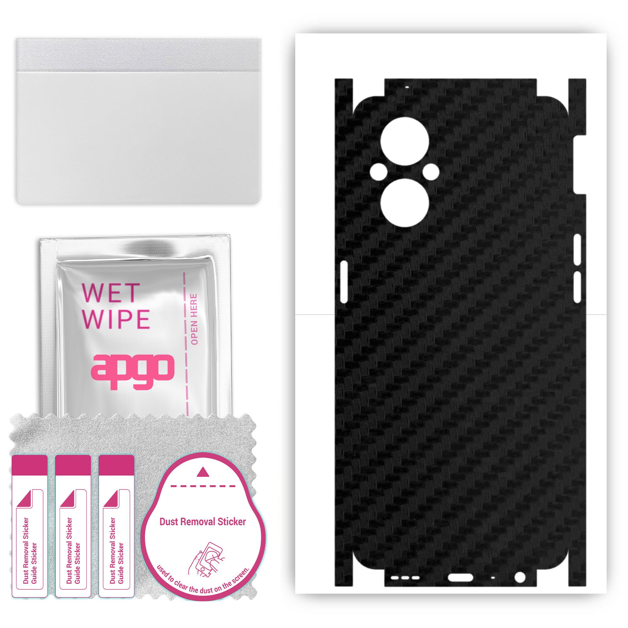apgo Protective Skin Sticker for the back+sides compatible with Oppo F21 Pro 5G, Full Wrap Film, Foil, Vinyl - Pattern Carbon Black
apgo Protective Skin Sticker for the back+sides compatible with Oppo F21 Pro 5G, Full Wrap Film, Foil, Vinyl - Pattern Carbon Black