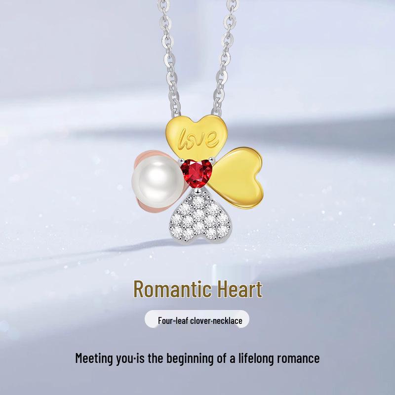 Elegant Four-Leaf Clover and Natural Pearl Choker Necklace, Women s Fashion, S925 Jewelry платиновый
Elegant Four-Leaf Clover and Natural Pearl Choker Necklace, Women s Fashion, S925 Jewelry платиновый