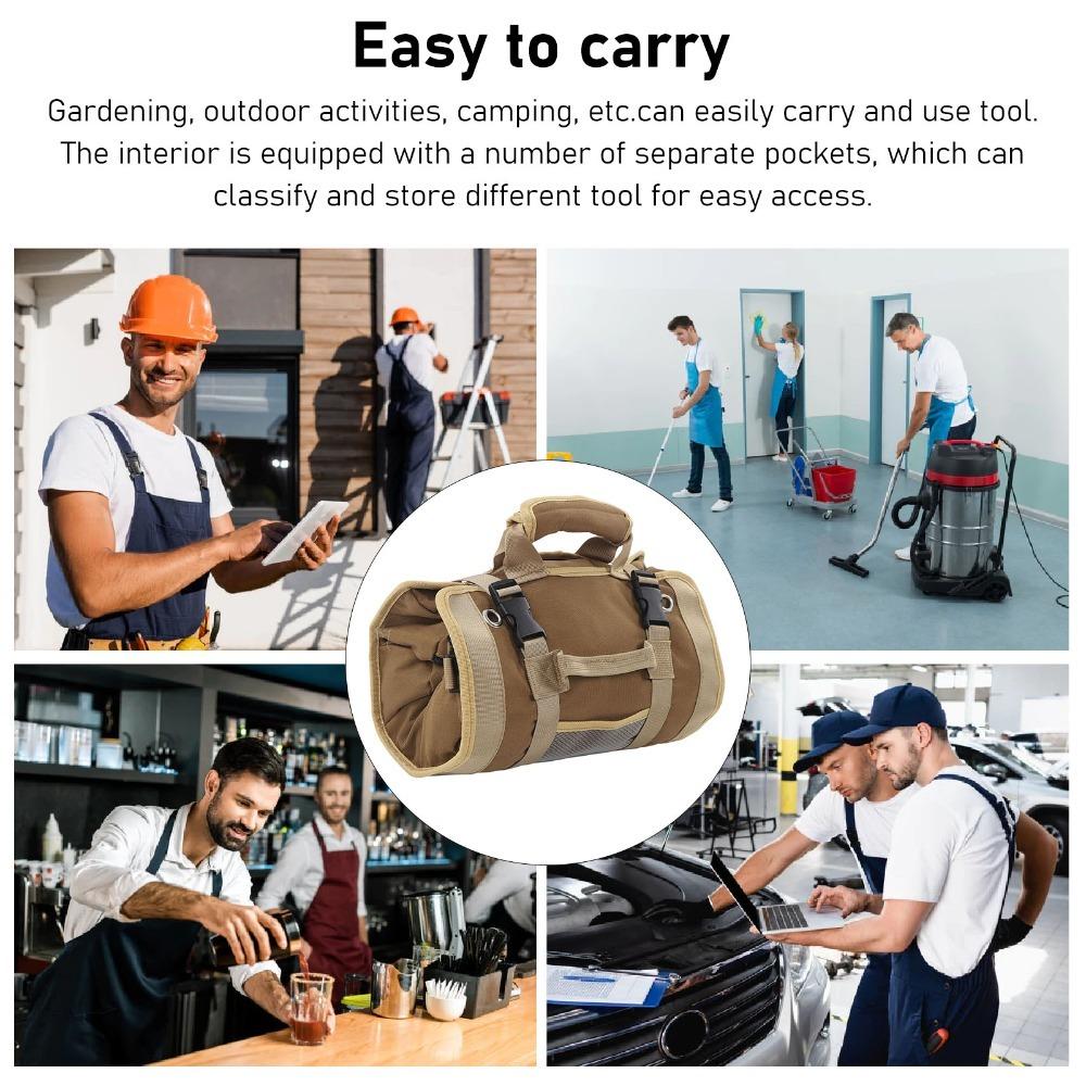 Professional Roll Up Tool Bag Oxford Cloth Multipurpose Tool Bag Tool Roll Organizer Gardening хакі
Professional Roll Up Tool Bag Oxford Cloth Multipurpose Tool Bag Tool Roll Organizer Gardening хакі