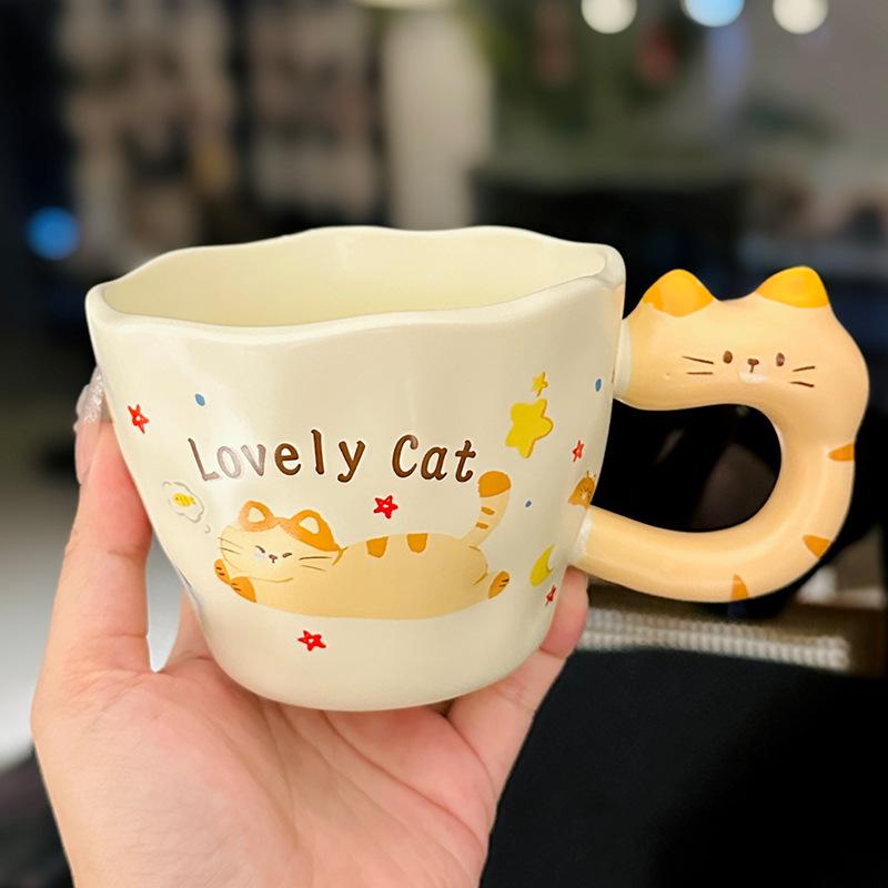Cute Orange Cat Ceramic Mug Cartoon Birthday Gift Water Cup Girl Heart Home Breakfast Milk Cup Souvenir about 400ml
Cute Orange Cat Ceramic Mug Cartoon Birthday Gift Water Cup Girl Heart Home Breakfast Milk Cup Souvenir about 400ml