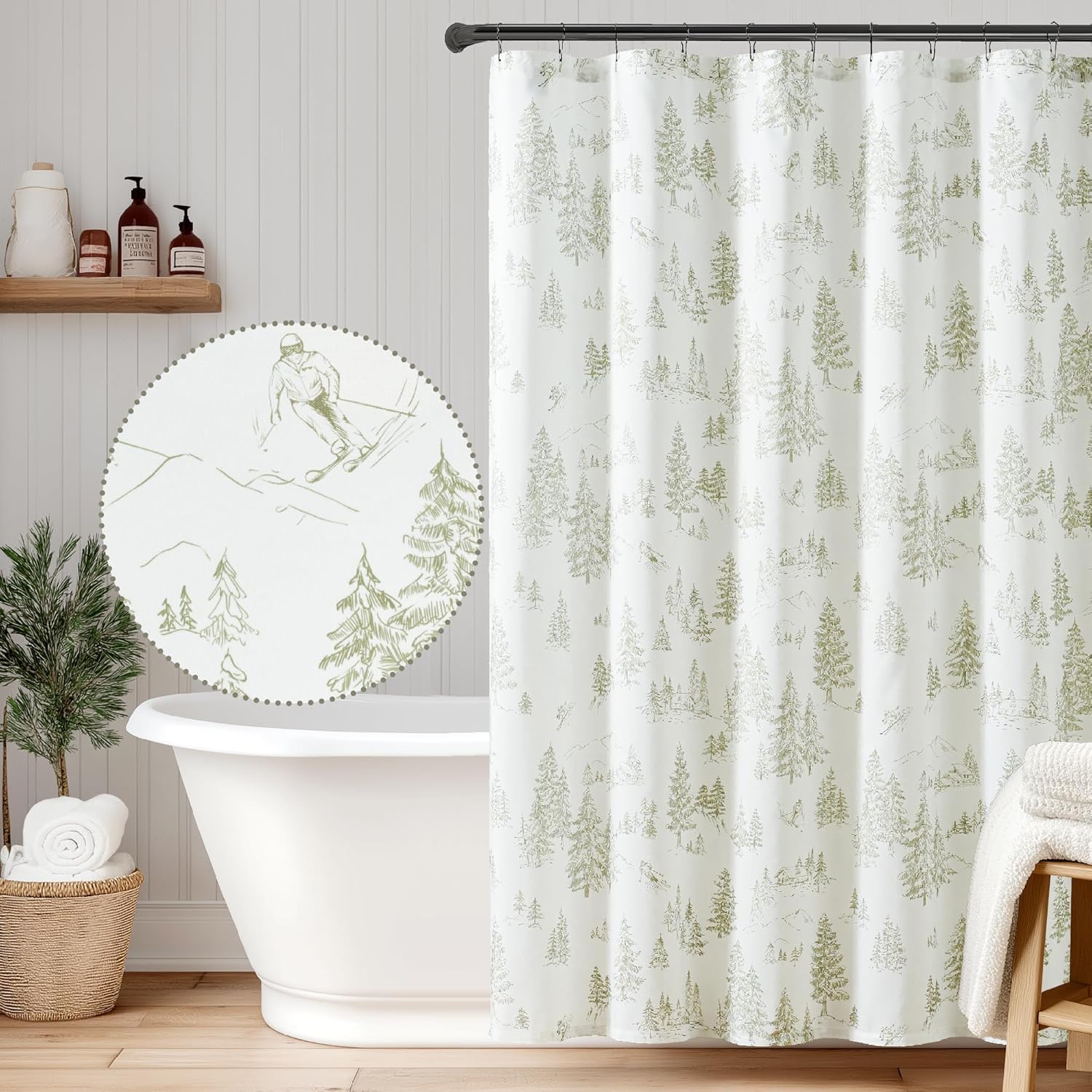 Vintage Floral Shower Curtain Waterproof Fabric Botanical Flower Plant Shower Curtains For Bathroom Elegant Luxury With 12 Hooks W60H190(CM)-1 Pcs
Vintage Floral Shower Curtain Waterproof Fabric Botanical Flower Plant Shower Curtains For Bathroom Elegant Luxury With 12 Hooks W60H190(CM)-1 Pcs