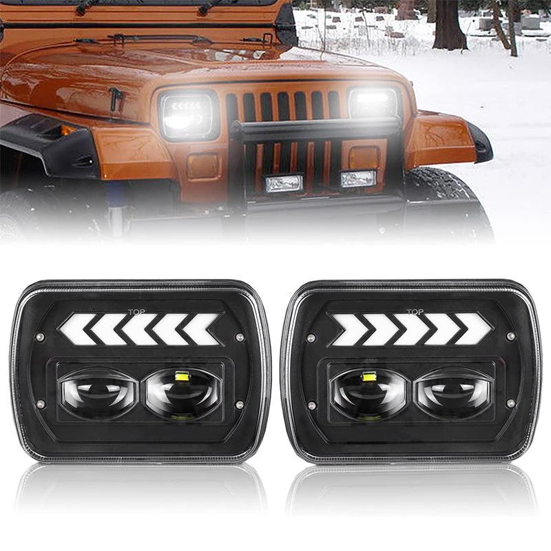 5x7 LED Headlight for Jeep Wrangler/Cherokee - 7-Inch Square High/Low Beam Die-cast Aluminum
5x7 LED Headlight for Jeep Wrangler/Cherokee - 7-Inch Square High/Low Beam Die-cast Aluminum