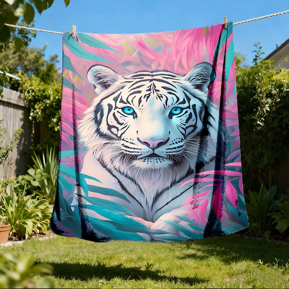 1pc Tiger Print Outdoor Flannel Blanket , Machine Washable Perfect Gift for Birthday , Holiday Travel Accessory , Durable Material 80x120cm
1pc Tiger Print Outdoor Flannel Blanket , Machine Washable Perfect Gift for Birthday , Holiday Travel Accessory , Durable Material 80x120cm