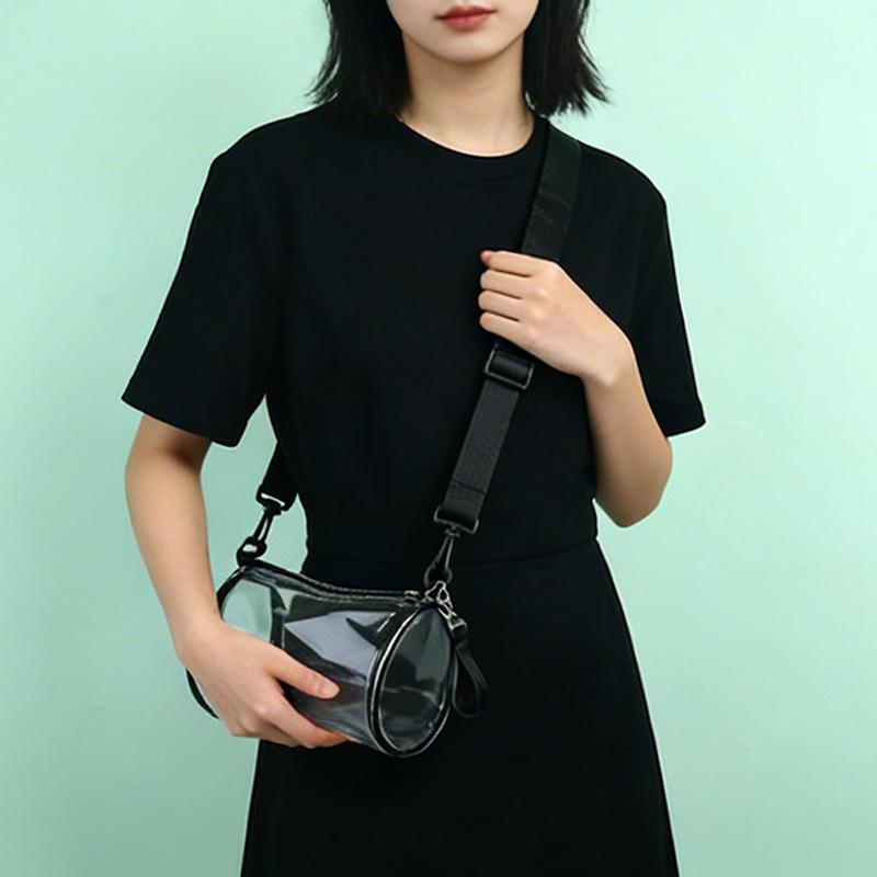Transparent Laser Crossbody Bag For Women Cylindrical Fashion Mini Shoulder Messenger Bag PVC Jelly Small Tote Bag one size чёрный
Transparent Laser Crossbody Bag For Women Cylindrical Fashion Mini Shoulder Messenger Bag PVC Jelly Small Tote Bag one size чёрный