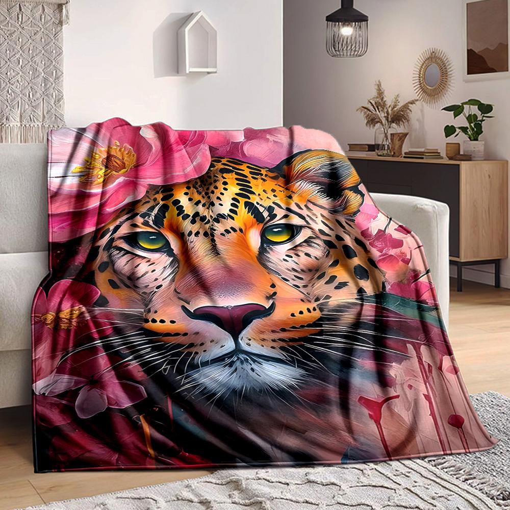 1PC Leopard Floral Print Blanket, Throw For Sofa, Bed, Travel, Camping, Livingroom, And Bed, Printing Blanket With Soft And Warm Fabric yy250918201 100x150cm
1PC Leopard Floral Print Blanket, Throw For Sofa, Bed, Travel, Camping, Livingroom, And Bed, Printing Blanket With Soft And Warm Fabric yy250918201 100x150cm